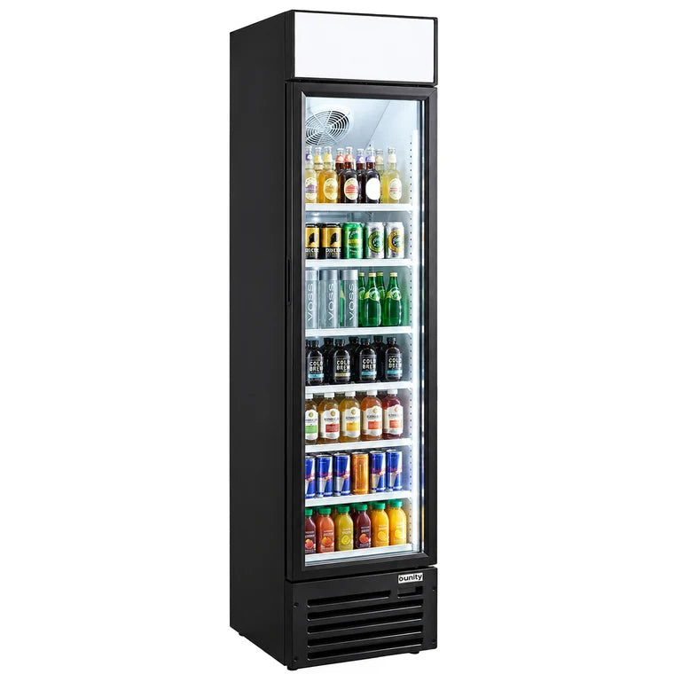 UNITY U-17M 5.12 Cu.Ft. 17-Inch 1 Glass Door Merchandiser Refrigerator 33°F to 50°F