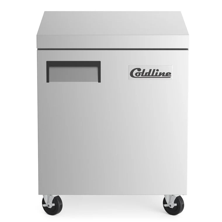 Coldline UC-27F 27 Inch 6.3 Cu. Ft. One Door Undercounter Freezer 115V -8°F to 0°F