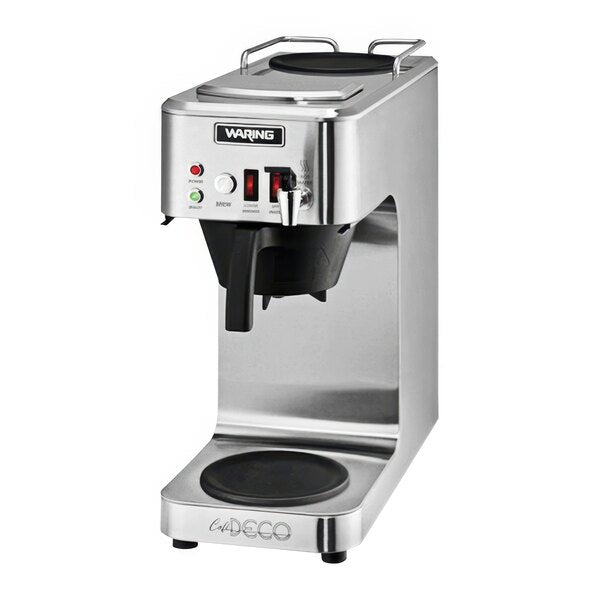 Waring WCM50P Commercial Coffee Brewer Head with Pourover Option and 3 Warmers 120V Workstation