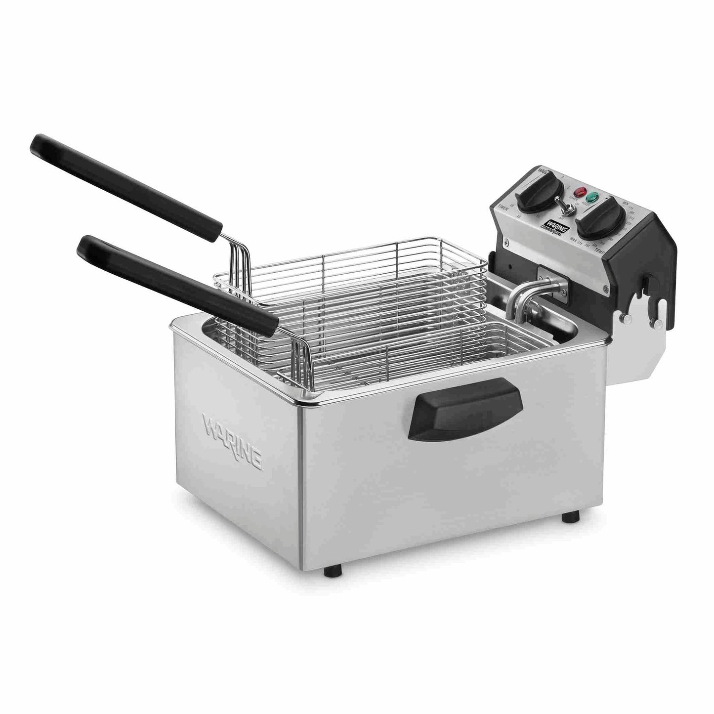 Waring WDF75RC Commercial 8.5-Pound Deep Fryer Head 120V Release Chute Drainage Station