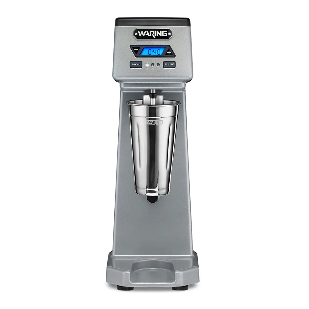 Waring WDM120TX Heavy-Duty Single-Spindle Counter-Top Commercial Drink Mixer with Electronic Touchpad Timer - 120V, 1 HP