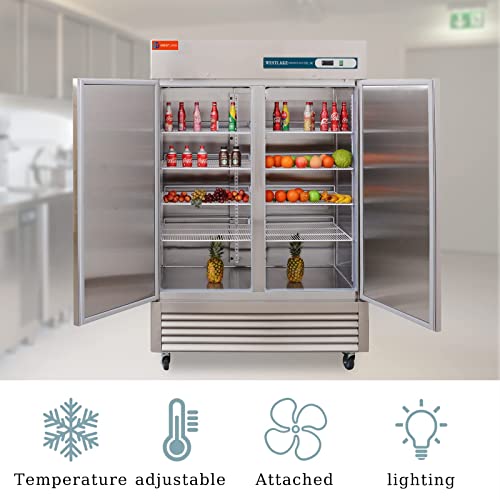 WESTLAKE WKF-49B 49 Cubic Feet 2-Solid-Door Reach-In Freezer -8°F to 0°F