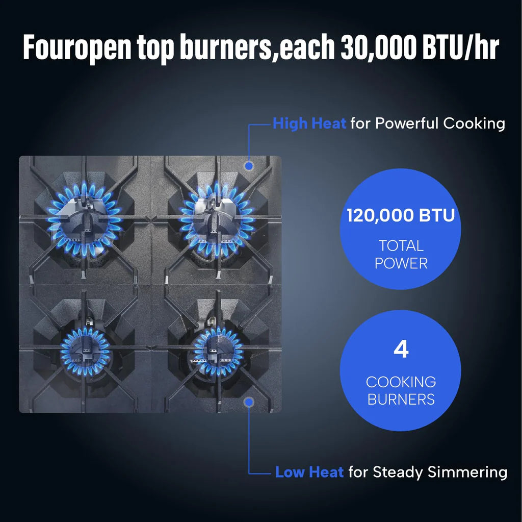 West Lake RGR24 Gas Range With Oven 24" 30,000 Btu Oven 31,000 Btu Burners