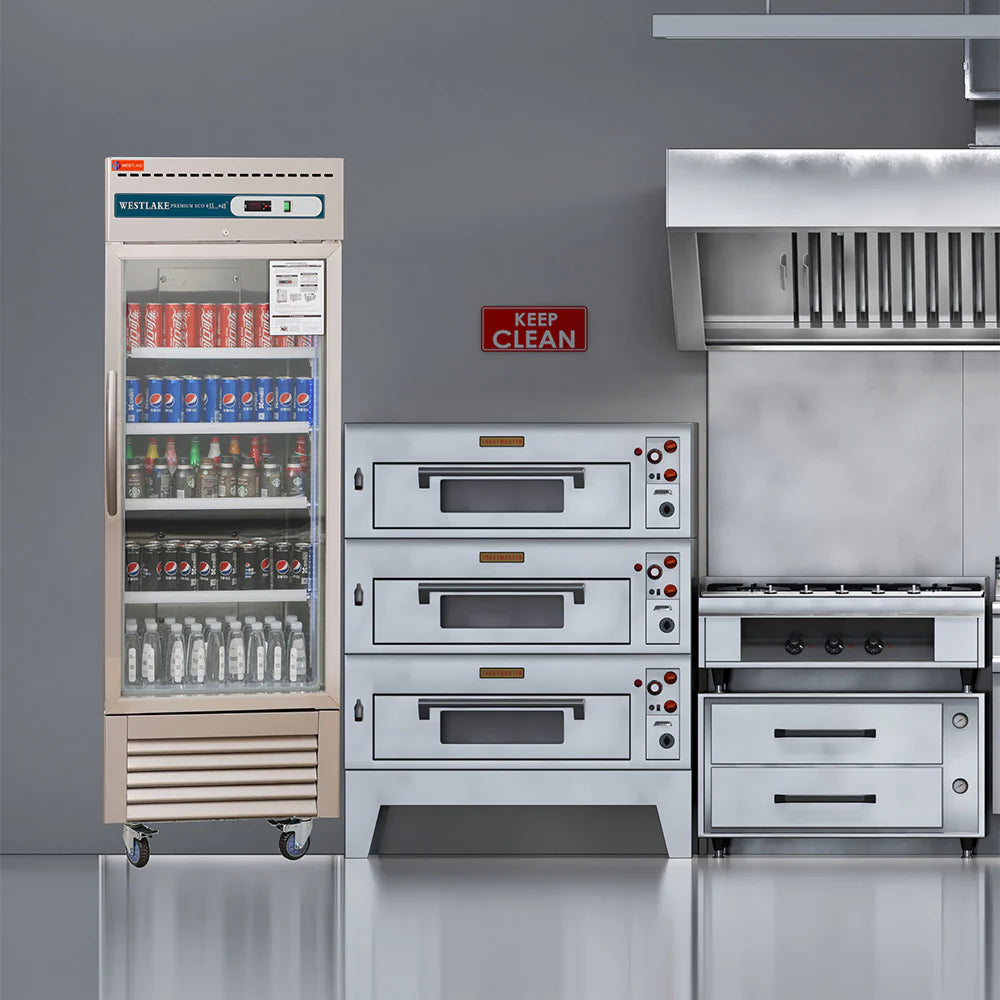 West Lake WKR-23BG Glass Door Merchandiser Refrigerator 1 Door 33-40°F