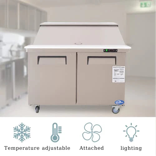 West Lake WKSR-48BM Salad Prep Table Refrigerator 2 Door 33-40°F