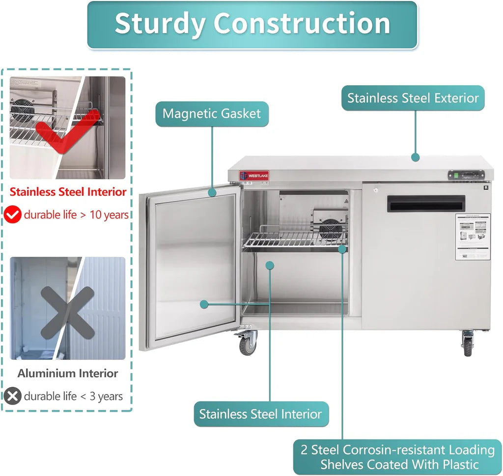 West Lake WKTF-27B Undercounter Freezer 1 Door -8-0°F