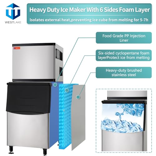 West Lake SK-529 Modular Ice Machine Head Cubic Ice 500 lb/day 375 lb Storage