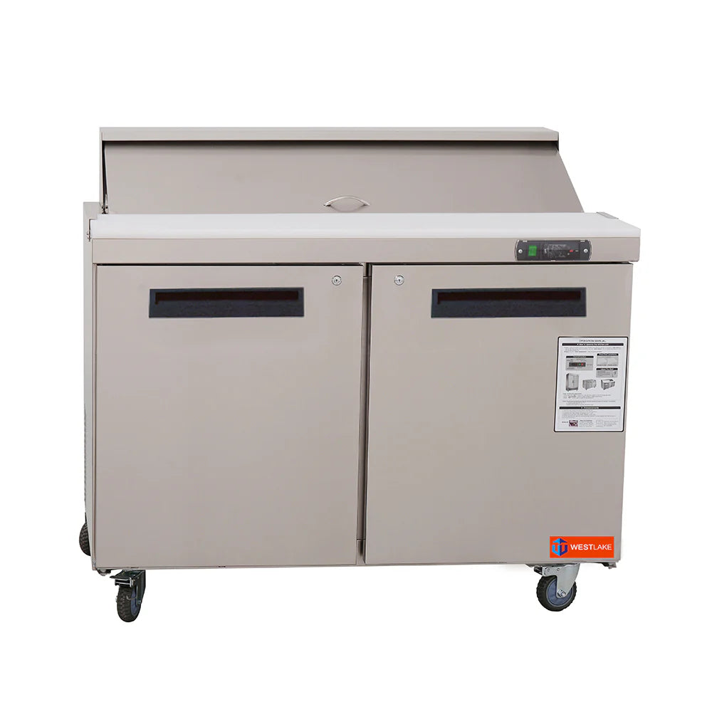 West Lake WKSR-48B Salad Prep Table Refrigerator 2 Door 33-40°F