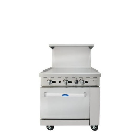 Atosa AGR-36G Gas Range 36 Inch Full Griddle With 26.5 Inch Oven