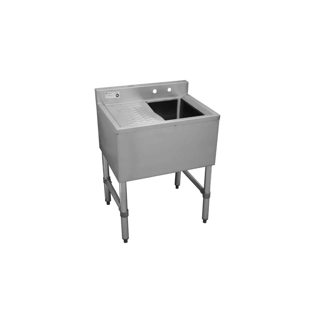 Serv-Ware BAR1B24-L-CWP 1-Compartment Bar Sink 24" With Left Drainboard