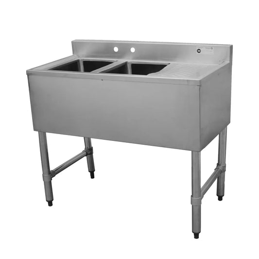 Serv-Ware BAR2B26-CWP 2-Compartment Bar Sink 26"