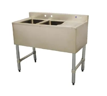 Serv-Ware BAR2B36-L-CWP 2-Compartment Bar Sink 36" With Left Drainboard