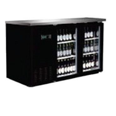 Serv-Ware BB2-24G-HC Back Bar Cooler 2-Section Glass 24" HC (R290)