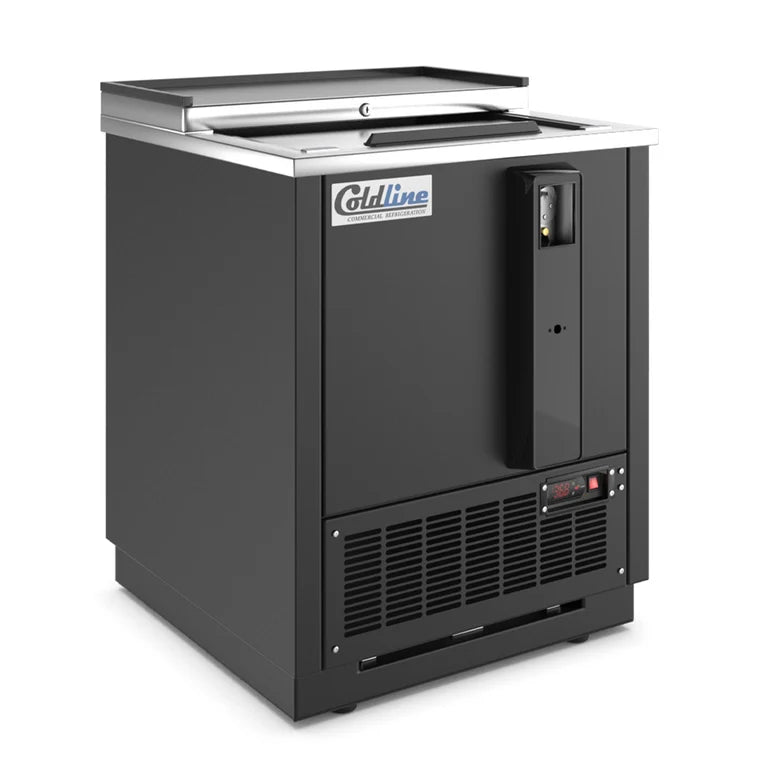 COLDLINE BBC-25 5 Cubic Feet Black Bottle Cooler  Refrigerator 33°F-40°F