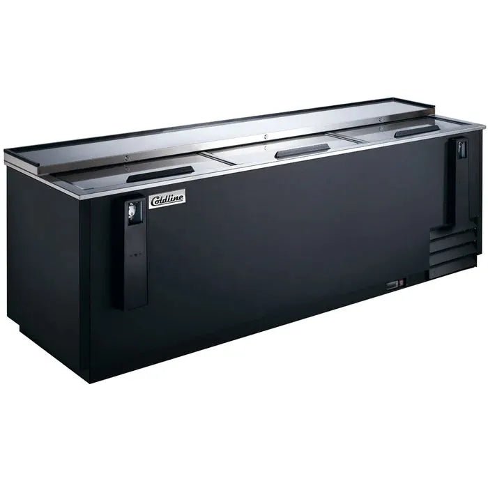 Coldline BBC-80 80" Horizontal Reach-In Black Bottle Cooler - 23 Cu. Ft.