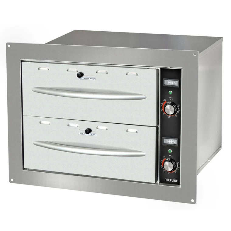 Prepline BDW2 Double Built-in Stainless Steel Drawer Warmer- 900W