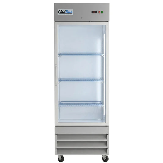 COLDLINE C-1RG 23 Cu.Ft. 29-Inch 1 Glass Door Reach-In Refrigerator 33°F to 41°F