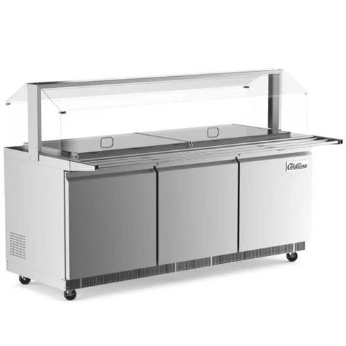 COLDLINE CBT-72-CSG 3-Section Refrigerated Sandwich / Salad Prep Table