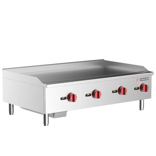 Cookline CGG-48T-HD 48" Gas Thermostatic Countertop Griddle- 120,000 BTU