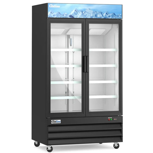 COLDLINE D48-B 29 Cu.Ft. 49-Inch 2 Solid Door Reach-In Freezer -10°F to 0°F