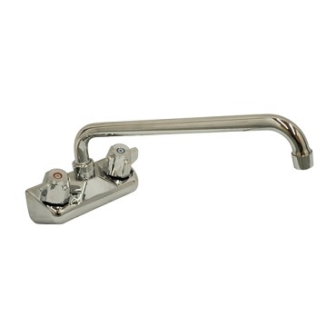 Serv-Ware DTF4-8-CWP Splash-Mount Faucet 8" Swing Spout 4" Centers (for bar sinks)