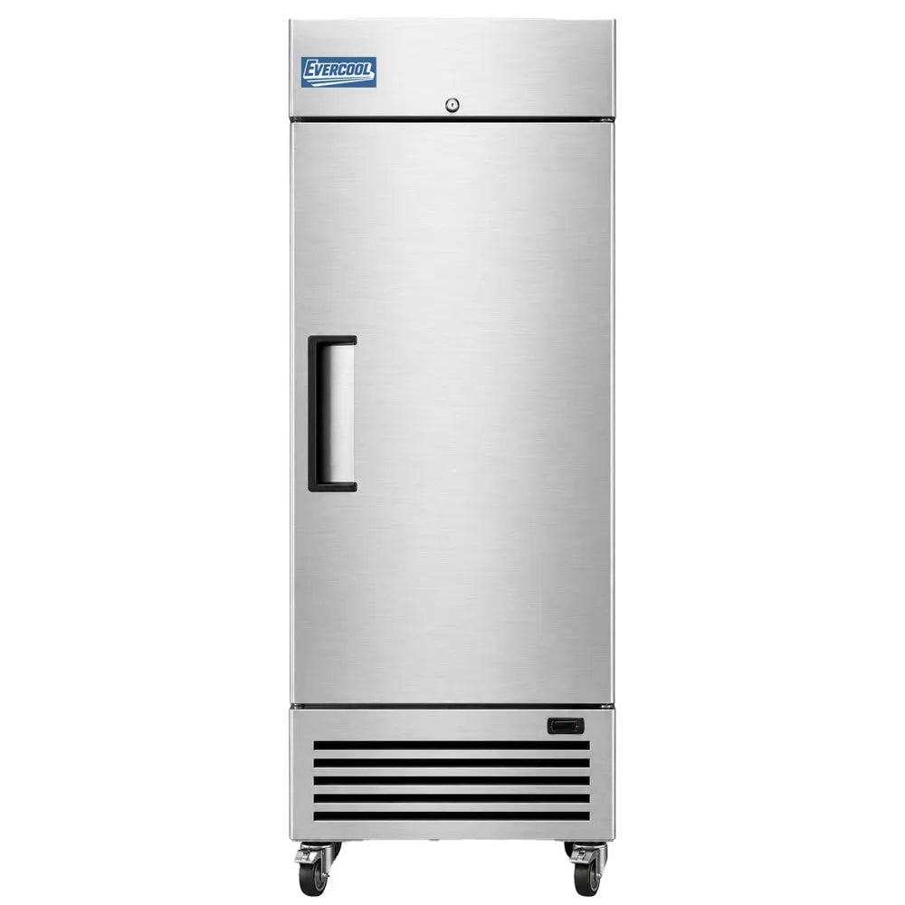 Evercool E-1RE 20.3 Cu.Ft. 1 Solid Door Reach-In Refrigerator 33°F to 40°F