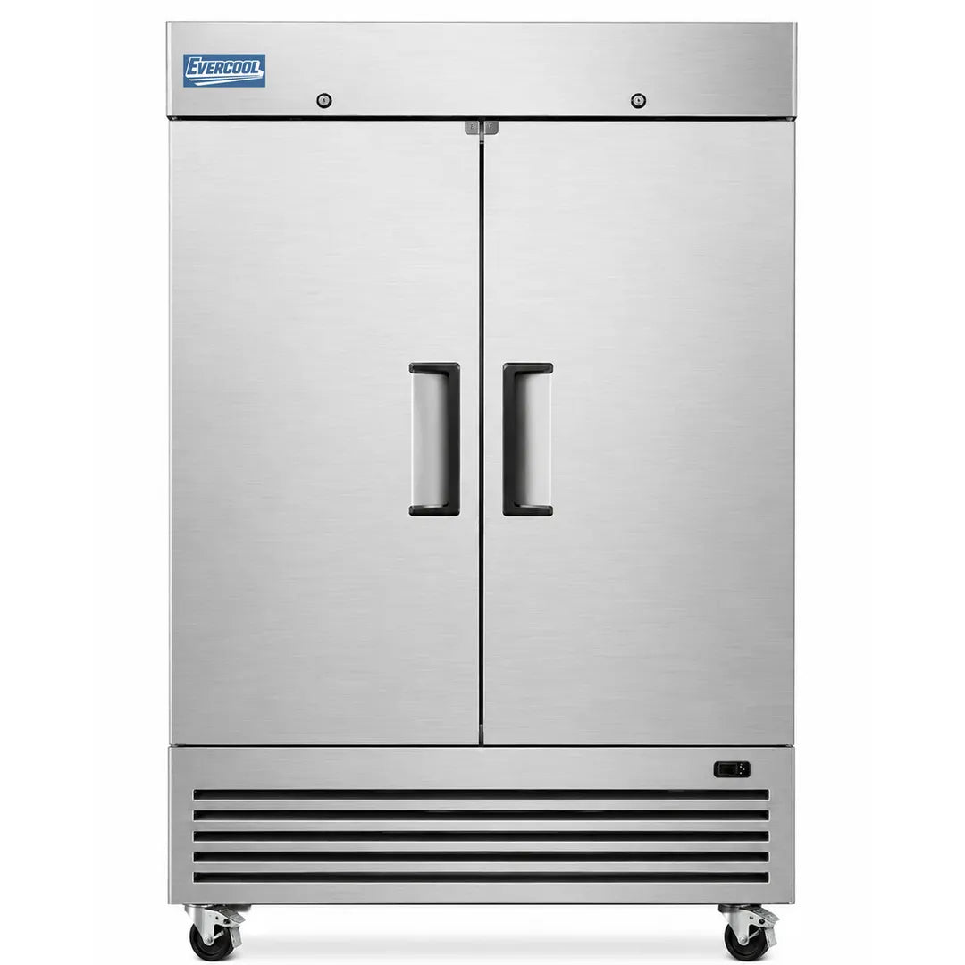 EvercoollL E-2FE 49.9 Cu.Ft. 54-Inch 2 Solid Door Reach-In Freezer -8°F to 0°F