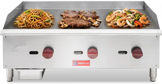WESTLAKE EGG-36S  21" Countertop Griddle 90,000 BTU