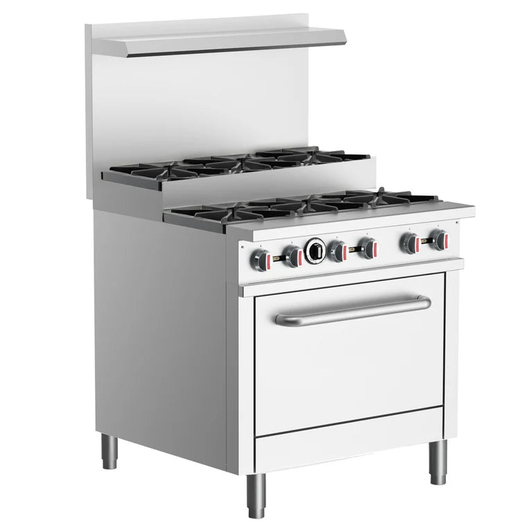 PREPLINE ENER6B36TJ-N Commercial Natural Gas Range with Oven