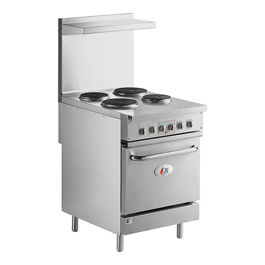 Cookline ER24-240 24 Inch 4-Burner Electric Range with Oven Base, 240V
