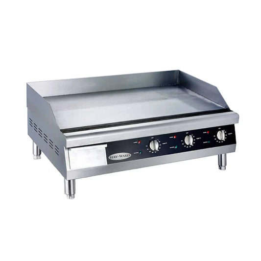 Serv-Ware ETG-30 Electric Thermostatic Griddle, 30.15", Flat-Top Steel Plate, Countertop Unit