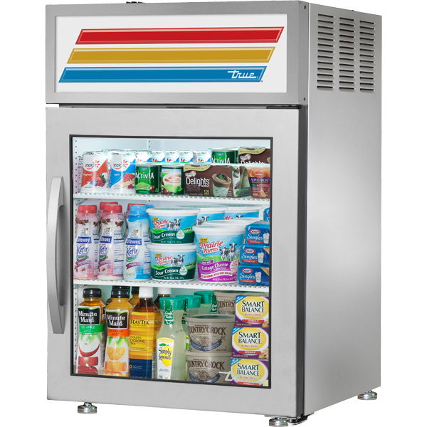 True GDM-05-S-HC FGD01 Glass Door Merchandiser, 5 cu.ft., Stainless