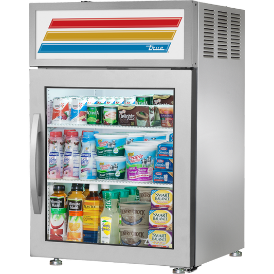 True GDM-05-S-HC FGD01 Glass Door Merchandiser, 5 cu.ft., Stainless