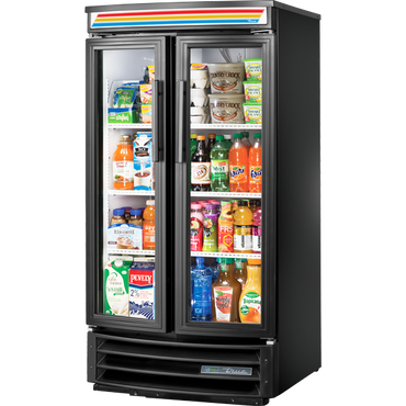 True GDM-14RF-HC-LD Glass Door Merchandiser, 14 cu.ft., LED