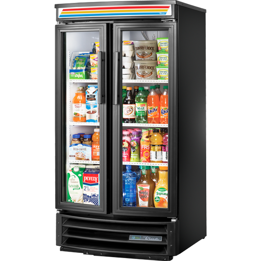 True GDM-14RF-HC-LD Glass Door Merchandiser, 14 cu.ft., LED