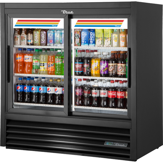 True GDM-41C-48-HC-LD Curved Glass Merchandiser, 48", LED