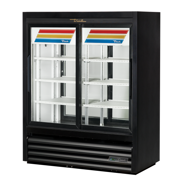 True GDM-41CPT-48-HC-LD Pass-Thru Curved Glass Merchandiser, 48", LED