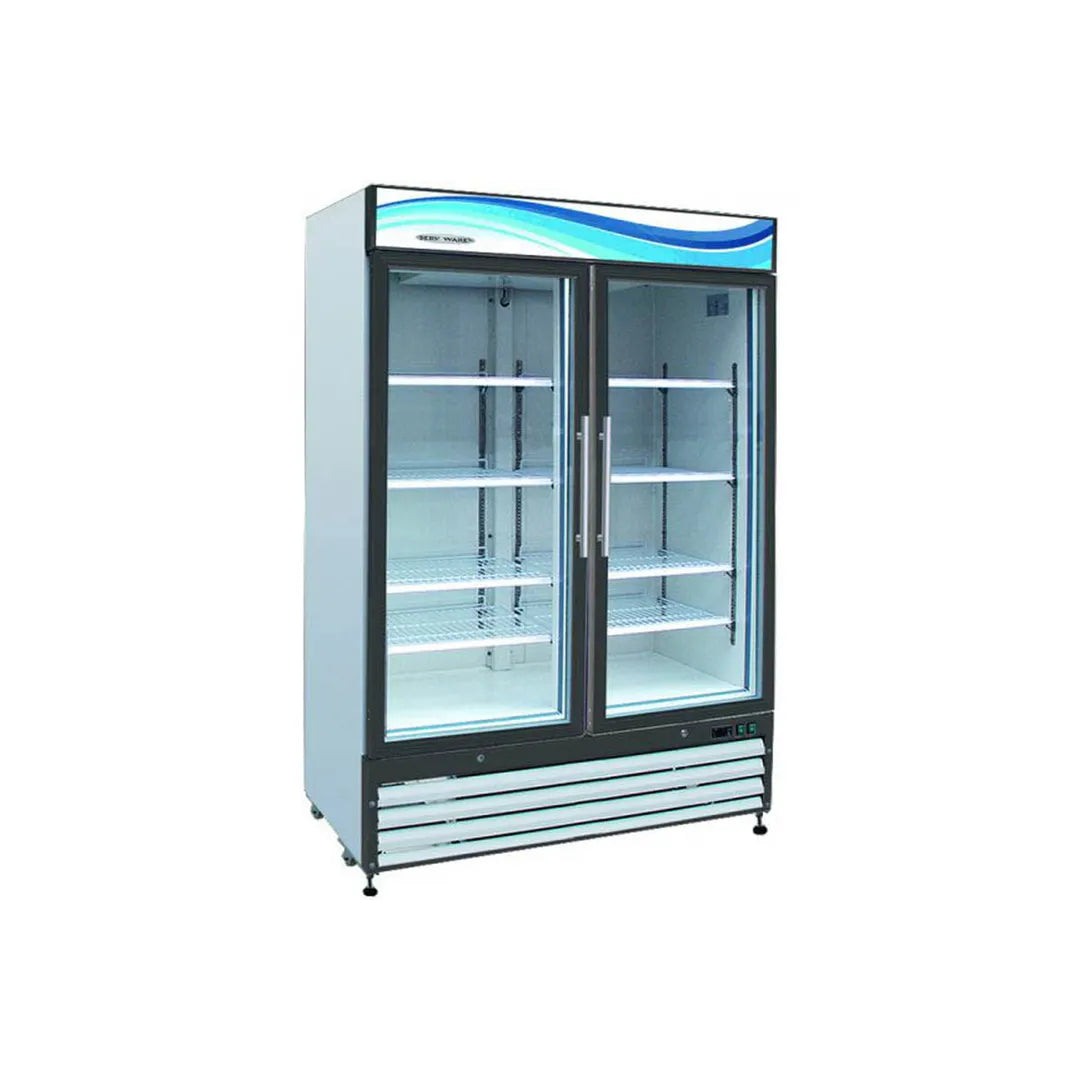 Serv-Ware GF48-HC** Reach-In Freezer 2 Glass Doors, 49 cu.ft.