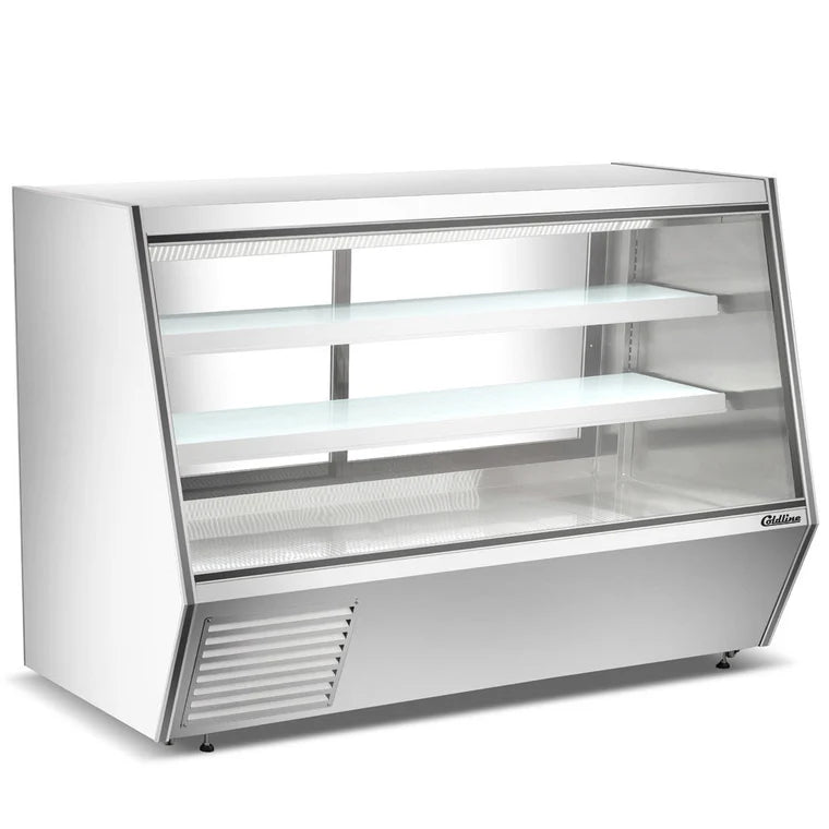 COLDLINE HDL84 40.5 Cu.Ft Refrigerated Slanted Glass High Meat Deli Case 33°F-40°F
