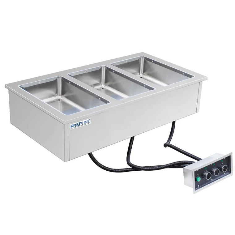 Prepline HFW3 Three Pan Electric Hot Food Steam Table- 208/240V
