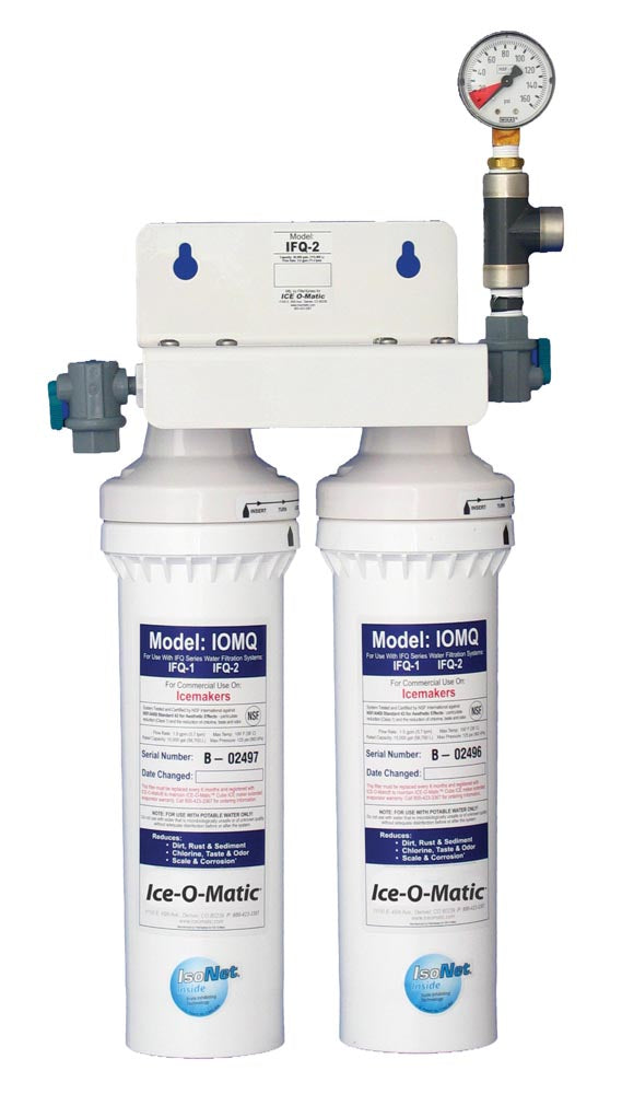 Ice-O-Matic IFQ2 Ice Filtration System, Dual Cartridge, 3.0 GPM Flow Rate, Scale Guard Protection, 3/8" Inlet