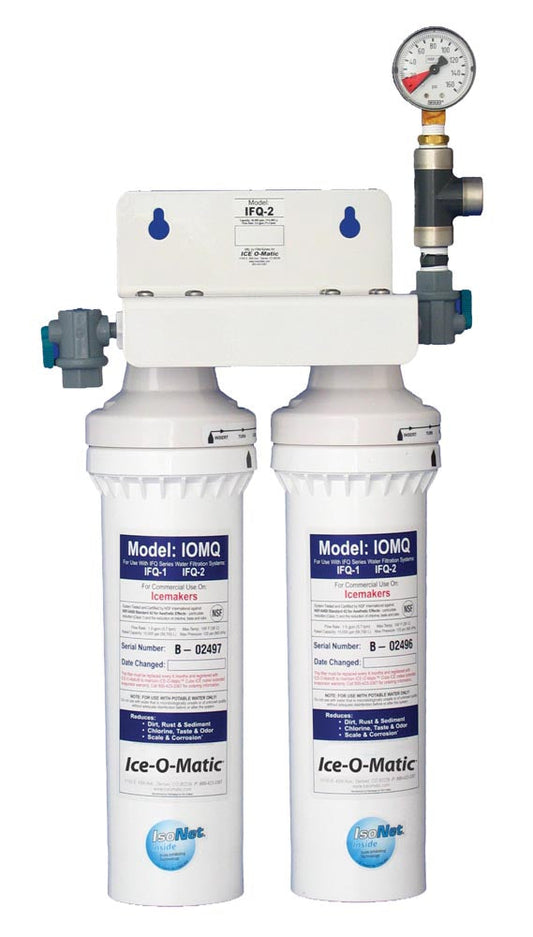 Ice-O-Matic IFQ2 Ice Filtration System, Dual Cartridge, 3.0 GPM Flow Rate, Scale Guard Protection, 3/8" Inlet
