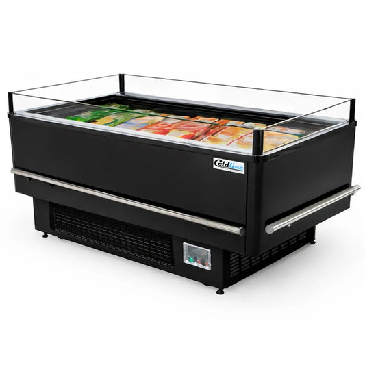 Coldline ISLAND-DT60 Open-Air Dual-Temperature Refrigerator and Freezer Island Merchandiser