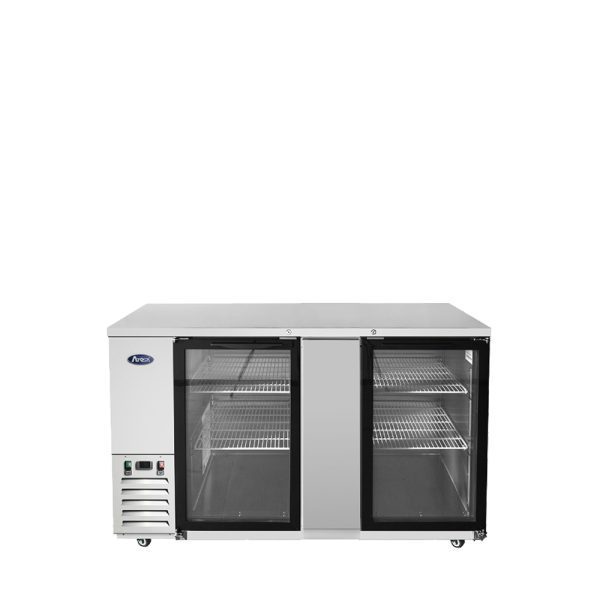 Atosa MBB69GGR Glass Door Back Bar Cooler 69 Inch 3 Door Stainless Steel