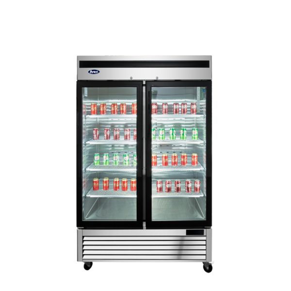 Atosa MCF8703ES Reach-In Glass Door Freezer 2 Doors S/S In/Out