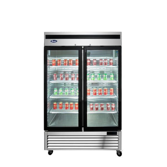 Atosa MCF8703ES Reach-In Glass Door Freezer 2 Doors S/S In/Out