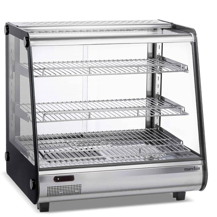 Marchia MHC121 28" Curved Glass Countertop Heated Food Display Warmer Head Merchandiser
