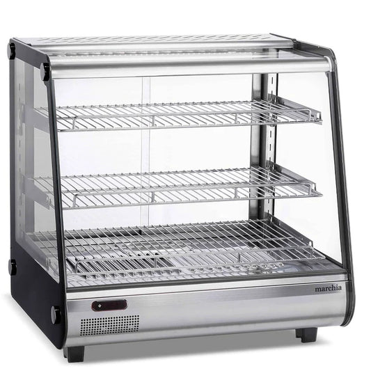 Marchia MHC121 28" Curved Glass Countertop Heated Food Display Warmer Head Merchandiser
