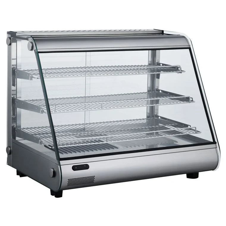Marchia MHC161 34" Slanted Glass Countertop Heated Food Display Warmer Merchandiser