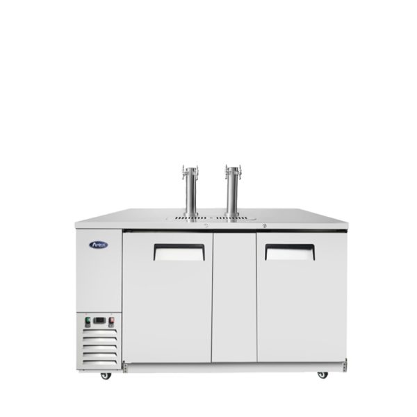 Atosa MKC68GR Keg Cooler 68 Inch Stainless Steel With 2 Dual Tap Towers